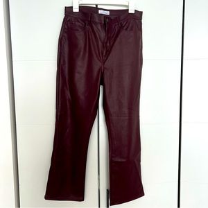 LOFT Burgundy Faux Leather Pants